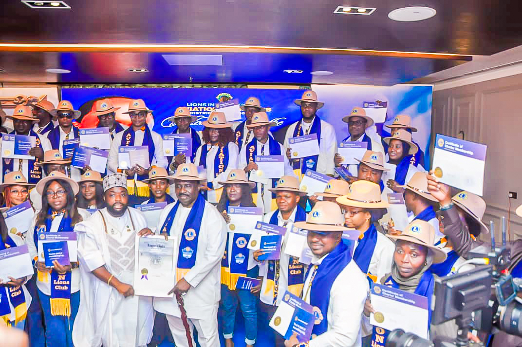 LAGOS AVIATION LIONS CLUB OFFICIALY CHARTERED AS 100TH CLUB IN DISTRICT 404B2