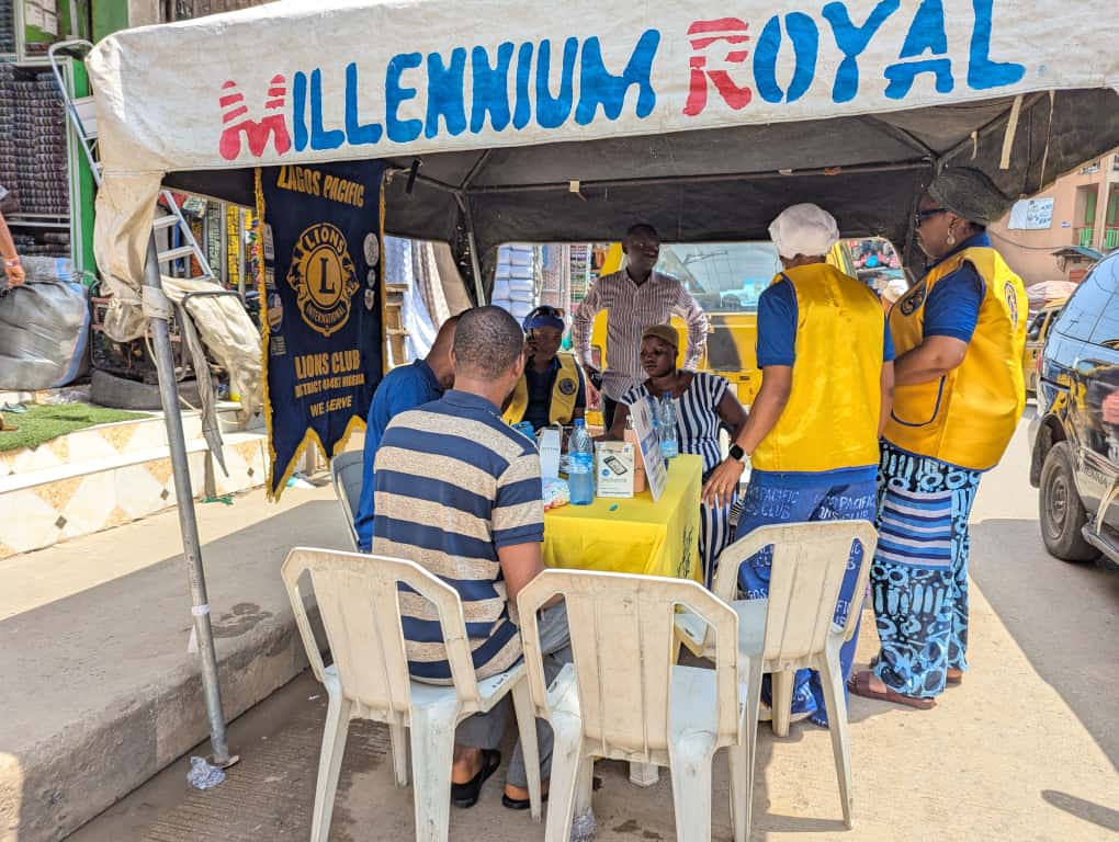 LAGOS PACIFIC LIONS CLUB CONDUCTED DIABETES AWARENESS CAMPAIGN AT OSHODI MARKET