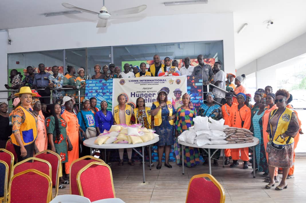 LAGOS PASSIONATE LIONS CLUB TOUCHES LIVES WITH HUNGER RELIEF OUTREACH